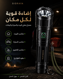 المصباح القوي القابل للشحن — إضاءة للبيت والسيارة والرحلات